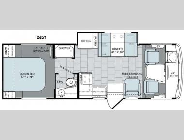 Floorplan - 2016 Holiday Rambler Admiral XE 26DT