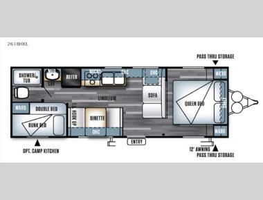 Floorplan - 2016 Forest River RV Salem Cruise Lite 261BHXL