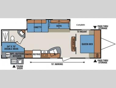 Floorplan - 2017 KZ Spree Connect C283BHS