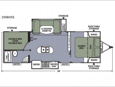 Floorplan - 2017 Coachmen RV Apex Ultra-Lite 259BHSS