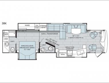 Floorplan - 2017 Holiday Rambler Endeavor XE 38K