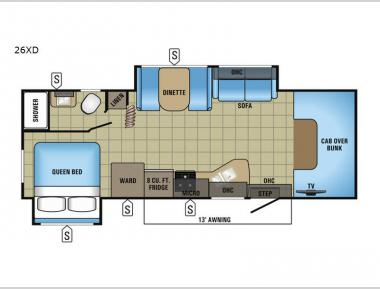 Floorplan - 2017 Jayco Redhawk 26XD