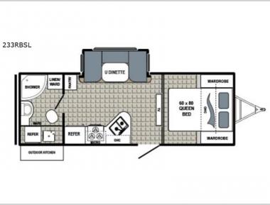 Floorplan - 2017 Dutchmen RV Kodiak Ultra Lite 233RBSL