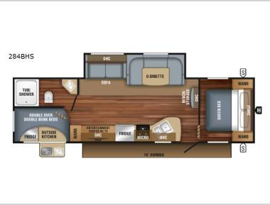 Floorplan - 2017 Jayco Jay Flight SLX 284BHSW