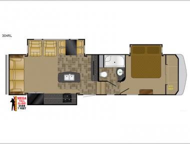 Floorplan - 2017 Heartland Oakmont 304RL