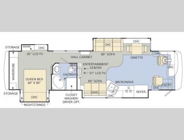 Floorplan - 2008 Monaco Knight 40 SKQ