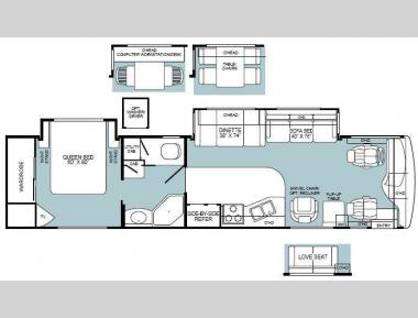 Floorplan - 2002 Fleetwood RV Discovery 37U