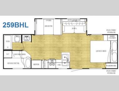 Floorplan - 2009 Gulf Stream RV Innsbruck 259BHL Lite