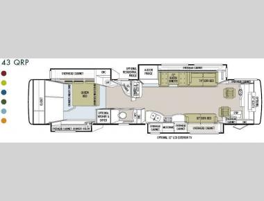 Floorplan - 2009 Tiffin Motorhomes Allegro Bus 43 QRP