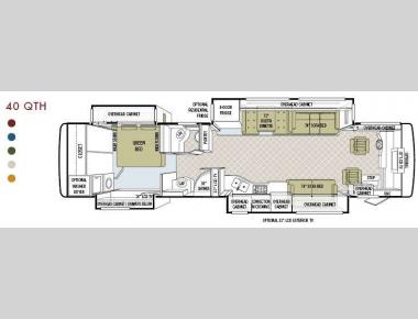 Floorplan - 2010 Tiffin Motorhomes Phaeton 40 QTH