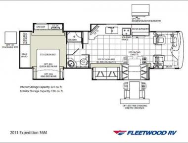Floorplan - 2011 Fleetwood RV Expedition 36M