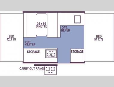 Floorplan - 2006 Forest River RV Rockwood Freedom/LTD 1640 Freedom LTD