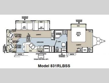 Floorplan - 2012 Forest River RV Flagstaff Classic Super Lite 831RLBSS