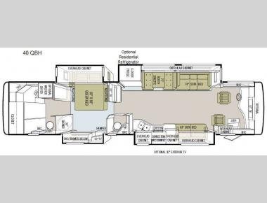 Floorplan - 2012 Tiffin Motorhomes Phaeton 40 QBH