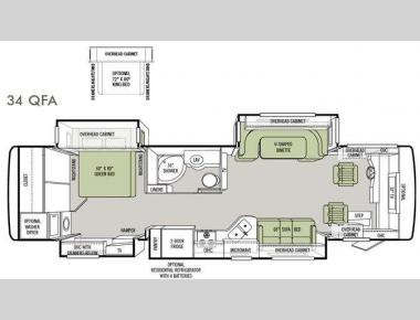 Floorplan - 2012 Tiffin Motorhomes Allegro RED 34 QFA