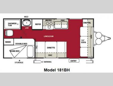 Floorplan - 2013 Forest River RV Wildwood X-Lite 181BHXL