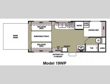 Floorplan - 2013 Forest River RV Cherokee Wolf Pack Sport 19WP