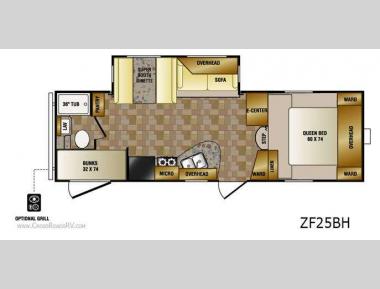 Floorplan - 2013 CrossRoads RV Zinger ZF25BH