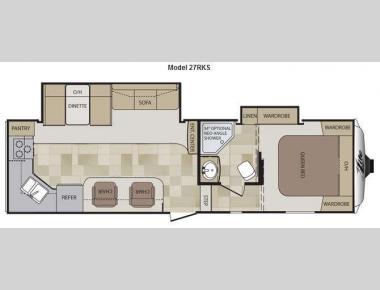 Floorplan - 2013 Keystone RV Cougar X-Lite 27RKS