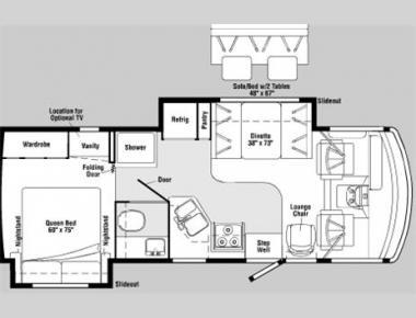 Floorplan - 2006 Winnebago Sightseer 26P NEW