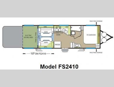 Floorplan - 2013 Forest River RV Stealth Limited Edition FS2410