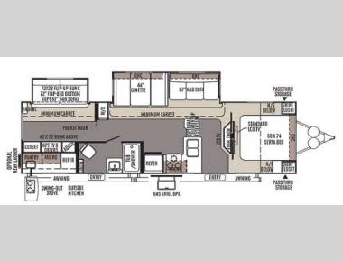 Floorplan - 2014 Forest River RV Flagstaff Classic Super Lite 831BHDS