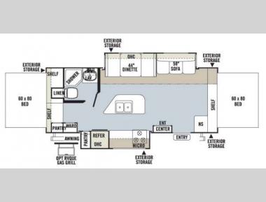 Floorplan - 2014 Forest River RV Rockwood Roo 23IKSS