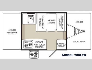 Floorplan - 2014 Palomino Tent Campers 280 LTD