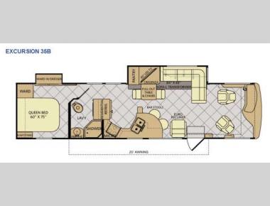 Floorplan - 2014 Fleetwood RV Excursion 35B