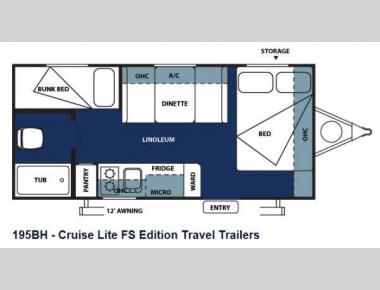 Floorplan - 2014 Forest River RV Salem Cruise Lite FS 195BH