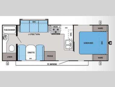 Floorplan - 2014 Jayco White Hawk 24RBS