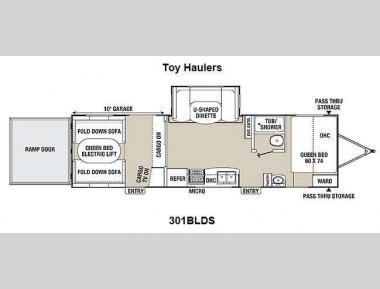 Floorplan - 2014 Coachmen RV Freedom Express 301BLDS