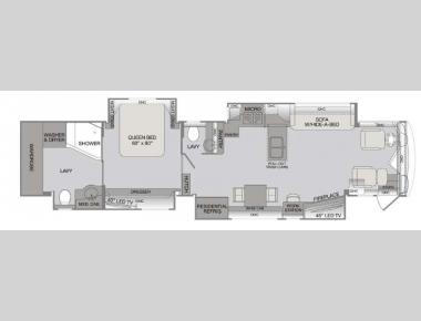 Floorplan - 2015 Monaco Dynasty 45 Palace