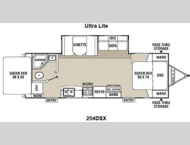 Floorplan - 2015 Coachmen RV Freedom Express 254DSX