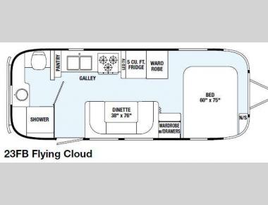 Floorplan - 2015 Airstream RV Flying Cloud 23FB