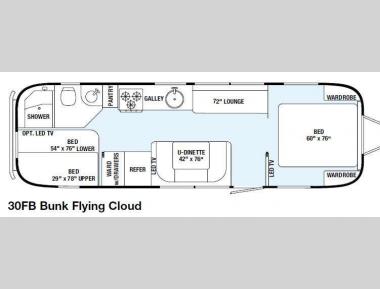 Floorplan - 2015 Airstream RV Flying Cloud 30FB
