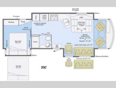 Floorplan - 2015 Winnebago Sightseer 33C