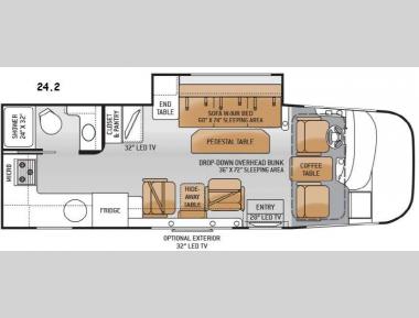 Floorplan - 2015 Thor Motor Coach Vegas 24.2