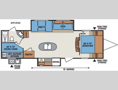 Floorplan - 2016 KZ Sportsmen Show Stopper S291IKSS