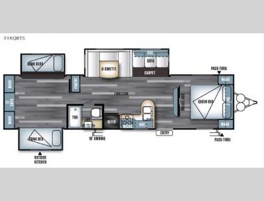 Floorplan - 2016 Forest River RV Salem 31KQBTS