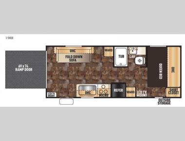 Floorplan - 2016 Forest River RV Cherokee Grey Wolf 19RR