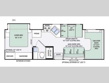 Floorplan - 2016 Thor Motor Coach Chateau 29G