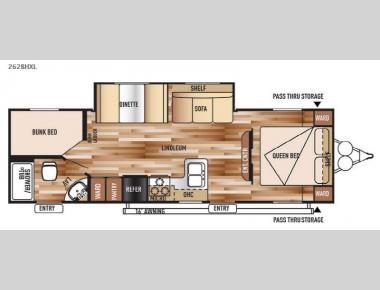 Floorplan - 2016 Forest River RV Wildwood X-Lite 262BHXL