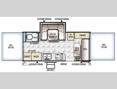 Floorplan - 2016 Forest River RV Flagstaff High Wall HW29SC