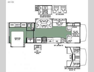 Floorplan - 2016 Forest River RV Forester 3011DS Ford