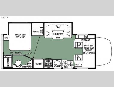 Floorplan - 2016 Forest River RV Forester MBS 2401W