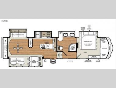 Floorplan - 2016 Forest River RV Sandpiper 355RE