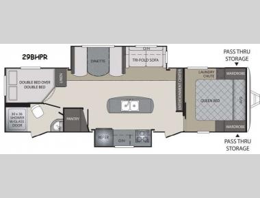 Floorplan - 2016 Keystone RV Premier Ultra Lite 29BHPR
