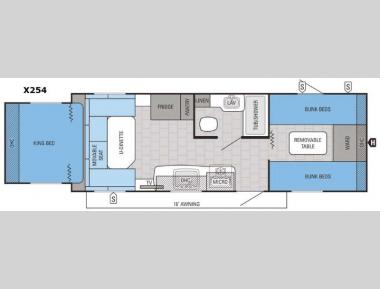 Floorplan - 2016 Jayco Jay Feather Ultra Lite X254