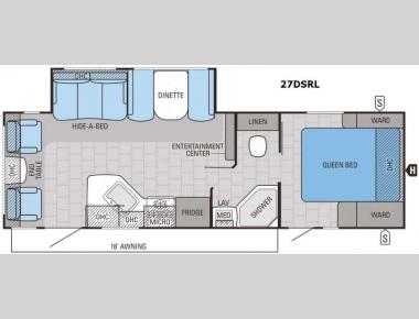 Floorplan - 2016 Jayco White Hawk 27DSRL